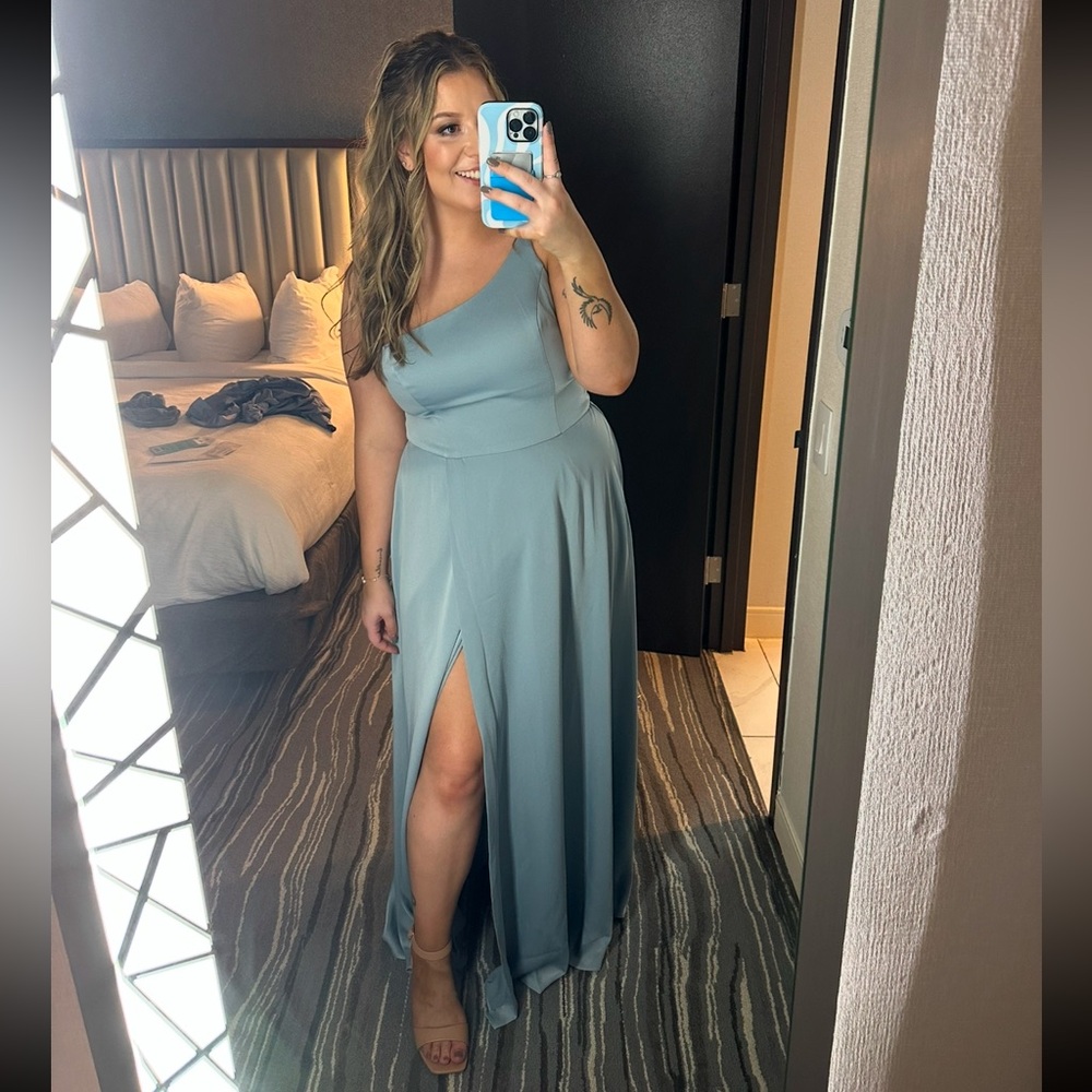 One shoulder bridesmaid dress